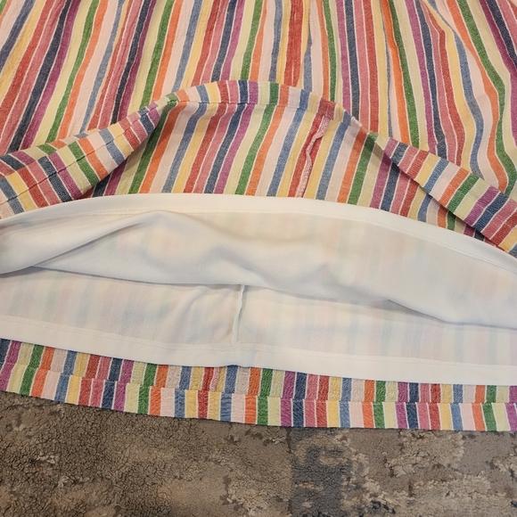 NWT Lane Bryant Sleeveless Sweetheart-Neck Rainbow Stripe Fit & Flare Dress 18 - Picture 12 of 16